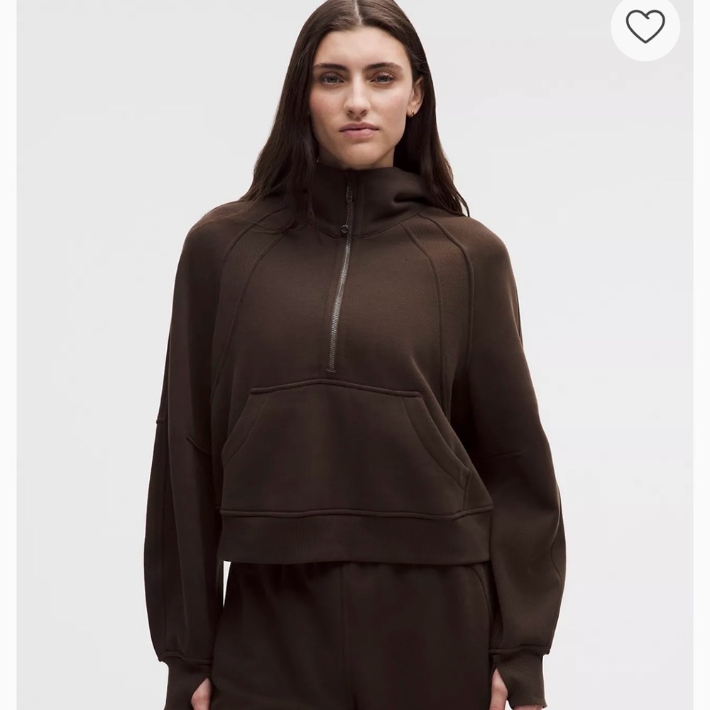 lululemon Scuba Oversized Half Zip Hoodie Espresso M/L